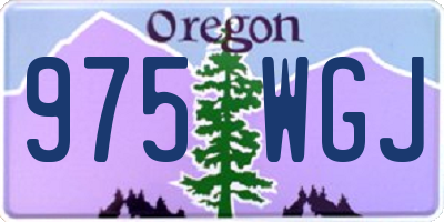 OR license plate 975WGJ