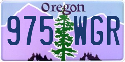 OR license plate 975WGR