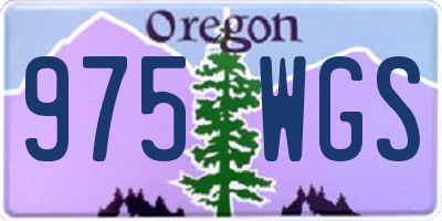 OR license plate 975WGS