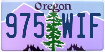 OR license plate 975WIF