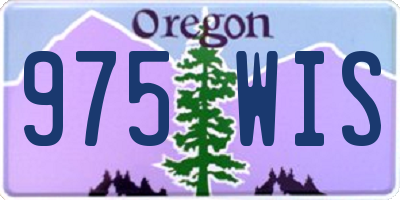 OR license plate 975WIS