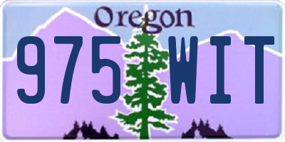 OR license plate 975WIT