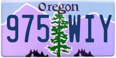 OR license plate 975WIY