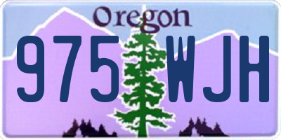 OR license plate 975WJH