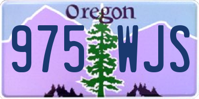 OR license plate 975WJS