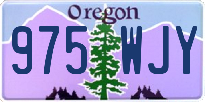 OR license plate 975WJY