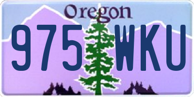 OR license plate 975WKU