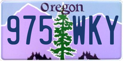 OR license plate 975WKY