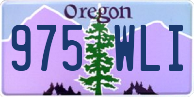 OR license plate 975WLI