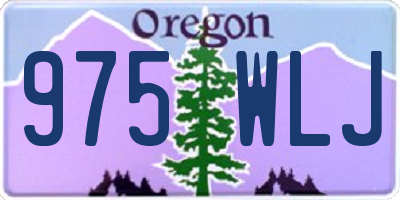 OR license plate 975WLJ