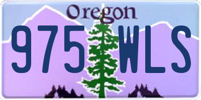 OR license plate 975WLS