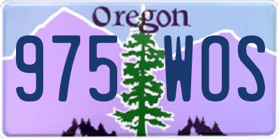 OR license plate 975WOS