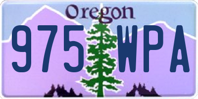 OR license plate 975WPA