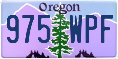 OR license plate 975WPF