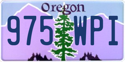 OR license plate 975WPI