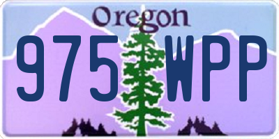 OR license plate 975WPP
