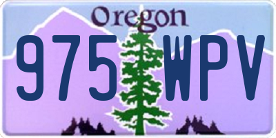 OR license plate 975WPV