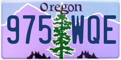 OR license plate 975WQE