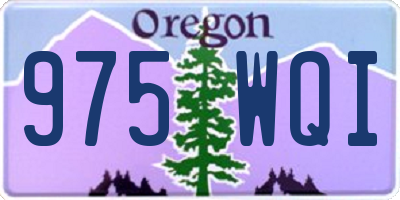 OR license plate 975WQI