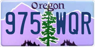OR license plate 975WQR
