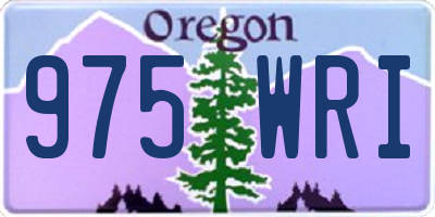 OR license plate 975WRI