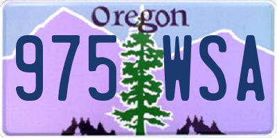 OR license plate 975WSA