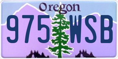 OR license plate 975WSB