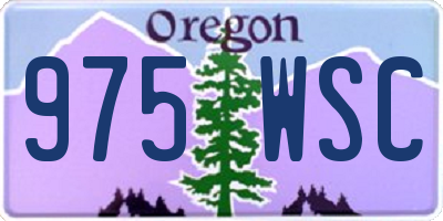 OR license plate 975WSC