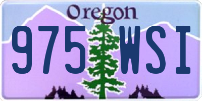 OR license plate 975WSI