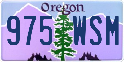 OR license plate 975WSM