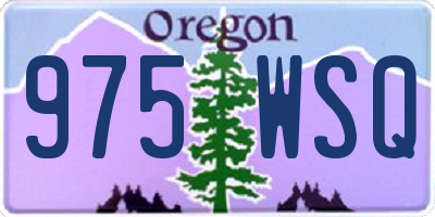 OR license plate 975WSQ