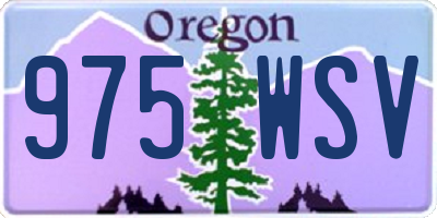 OR license plate 975WSV