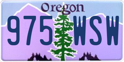 OR license plate 975WSW