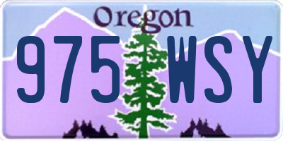 OR license plate 975WSY