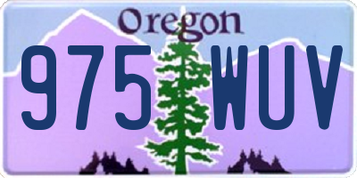 OR license plate 975WUV