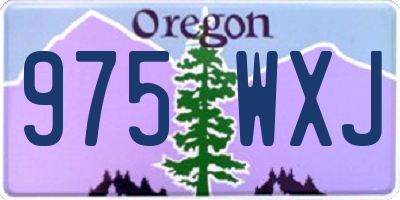 OR license plate 975WXJ