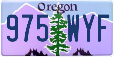 OR license plate 975WYF