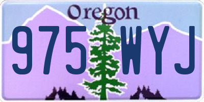 OR license plate 975WYJ