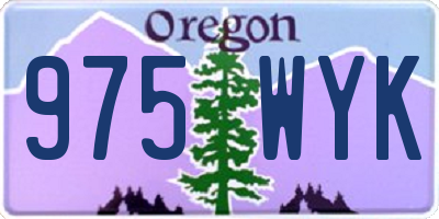 OR license plate 975WYK