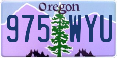 OR license plate 975WYU