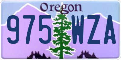 OR license plate 975WZA