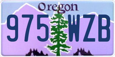 OR license plate 975WZB