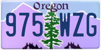 OR license plate 975WZG