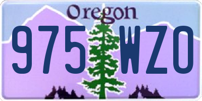 OR license plate 975WZO