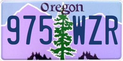 OR license plate 975WZR