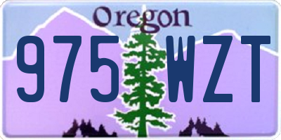 OR license plate 975WZT