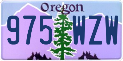 OR license plate 975WZW