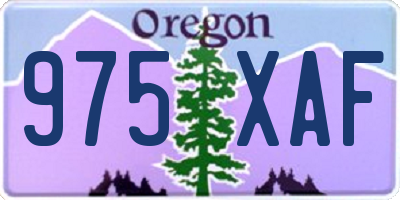 OR license plate 975XAF