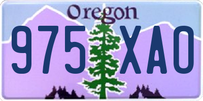 OR license plate 975XAO