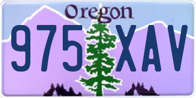 OR license plate 975XAV